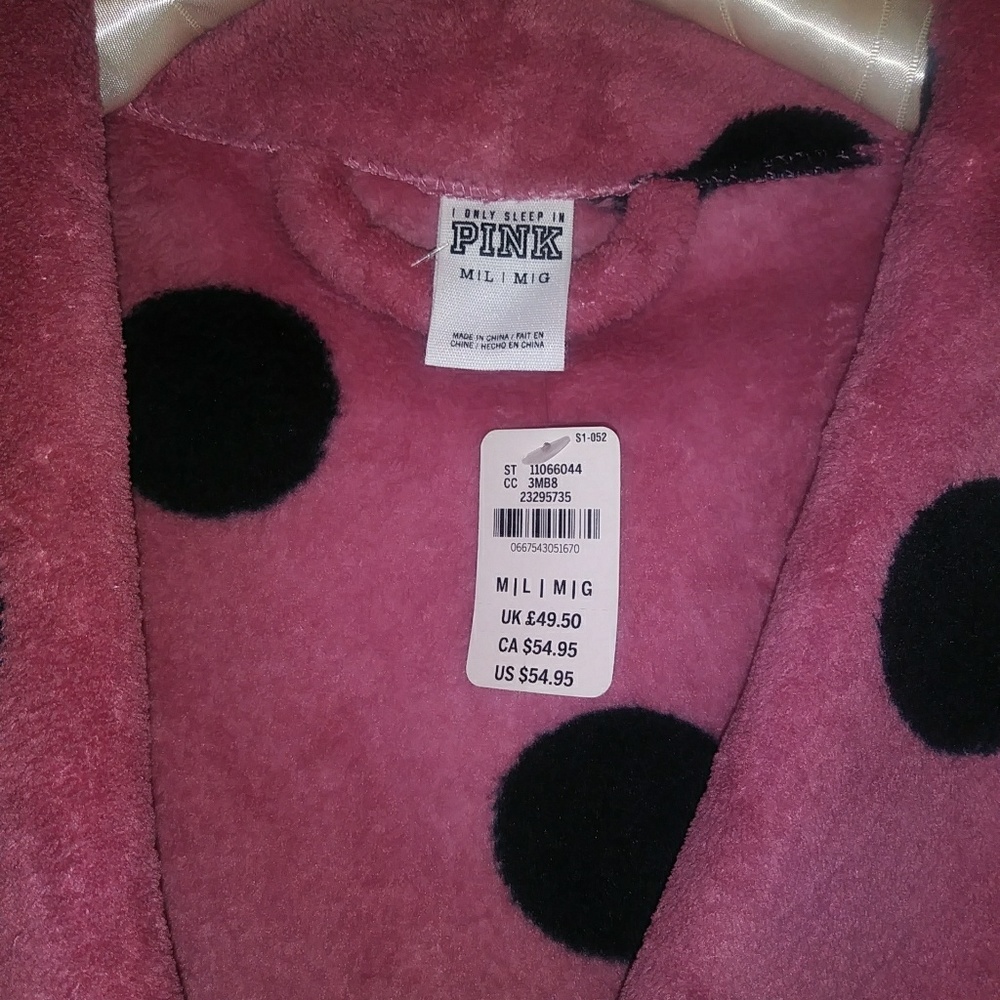 PINK!! VELOUR BATH ROBE🎆NEW🎆 - Picture 4 of 5